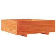 Fioriera | Cassetta per fiori | Vaso Giardino Marrone Cera 80x80x26,5cm Legno Massello Pino