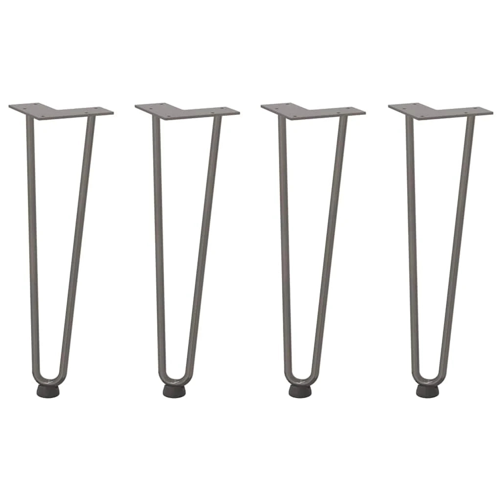 Set di 4 gambe a forcina per tavolino da caffè dal design moderno altezza 42 cm in acciaio naturale 02_0056722