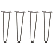 Set di 4 gambe a forcina per tavolino da caffè dal design moderno altezza 42 cm in acciaio naturale 02_0056722