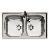 Lavello inox 2 v 86x50 incasso