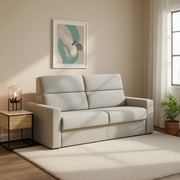 Ecate, Divano Letto 2 Posti Sfoderabile Made in Italy, 200x95 cm Grigio Chiaro