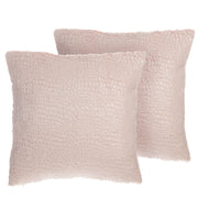 Set di 2 cuscini decorativi rosa effetto craquelè 45 x 45 cm Accessori arredo moderno glamour