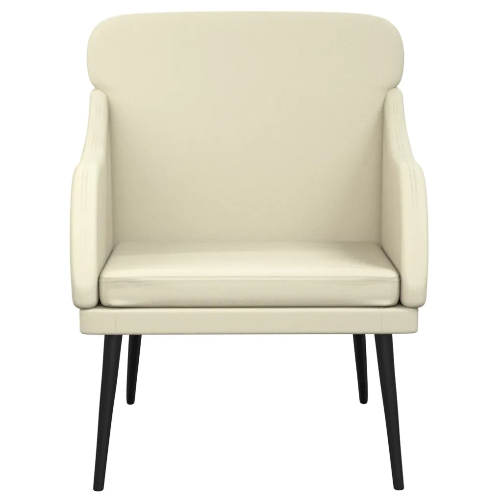 Poltrona-Poltroncina-Divano Sedia Crema 63x76x80 cm Similpelle