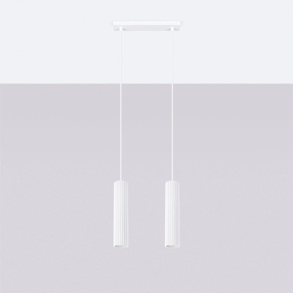 Lampada a sospensione GRAVIO bianca barra 2xGU10 regolabile