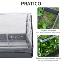 Mini Serra da Giardino Balcone 120x79x53 cm in PVC Trasparente