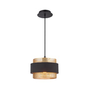 Sospensione BANS nera oro Ø24 E27 1 luce 40W Italux