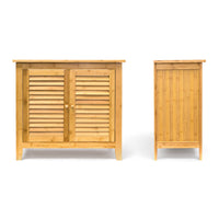 Mobile lavabo in bambù con due ante 3213061