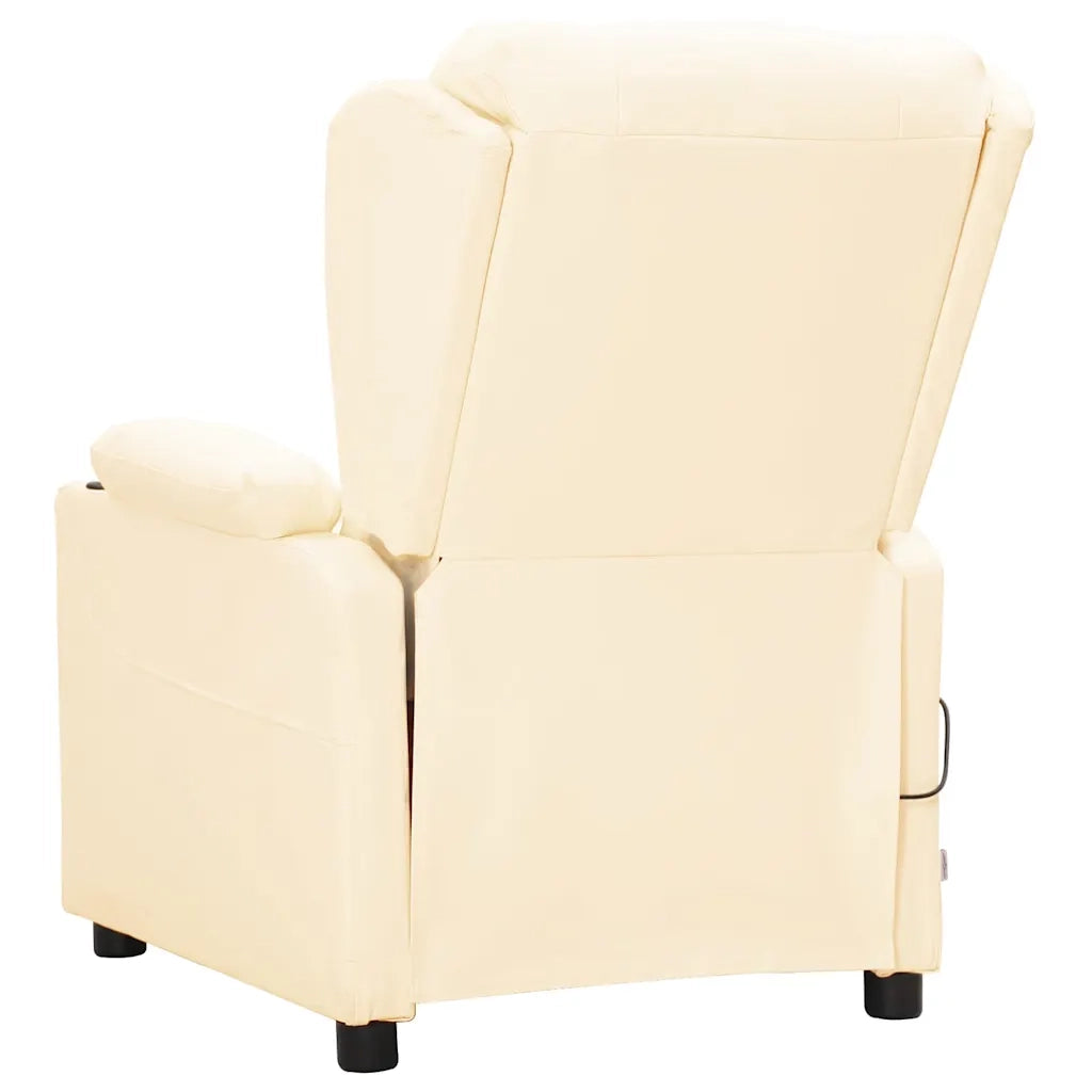 Divano Sedia-Poltrona Massaggiante Crema in Similpelle 845285
