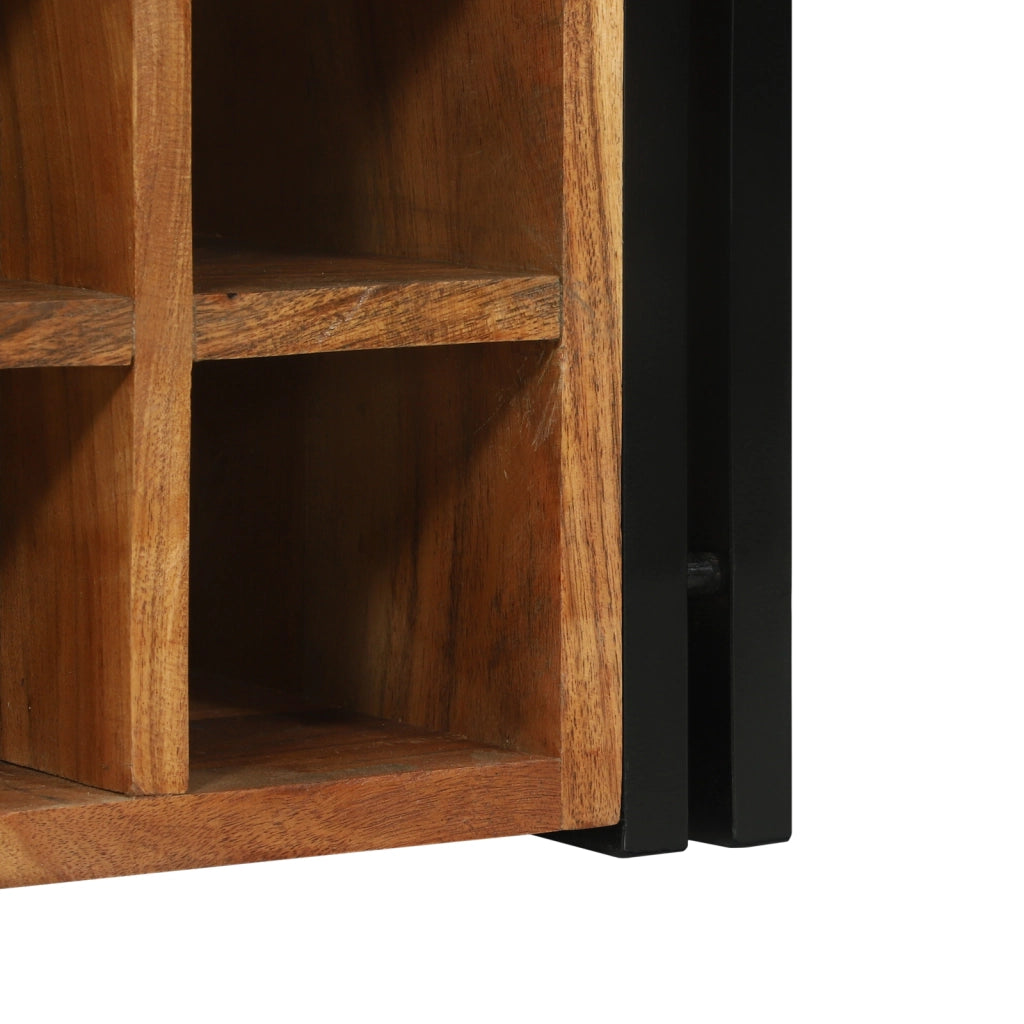 Portabottiglie 34.5x35x39 cm Legno massello di acacia