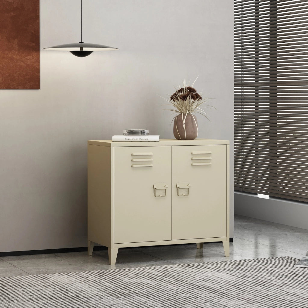MOBILE 2 ANTE 80X40XH73CM AVANA IN METALLO.
