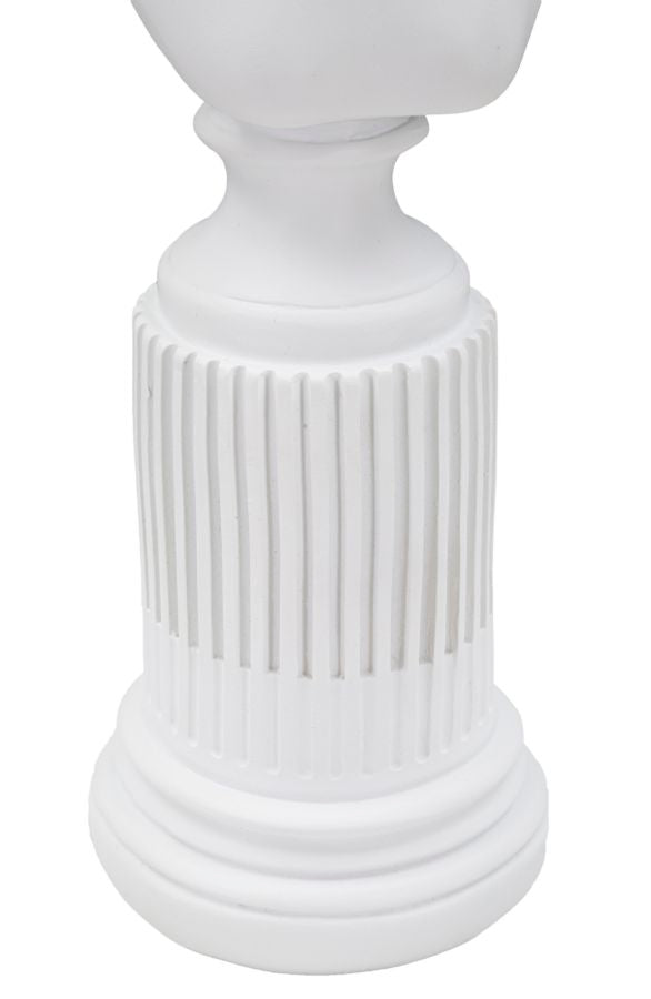 Scultura Statua Woman con Piedistallo 11x10,5x35,5 cm in Poliresina