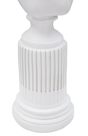 Scultura Statua Woman con Piedistallo 11x10,5x35,5 cm in Poliresina