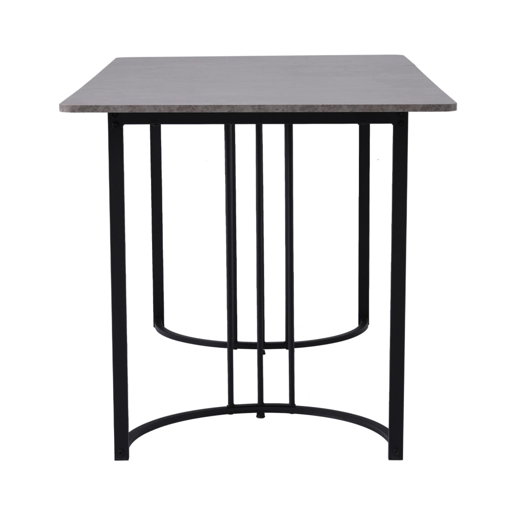 Set tavolo e 4 sedie 140x80 cm; design moderno; MDF; grigio