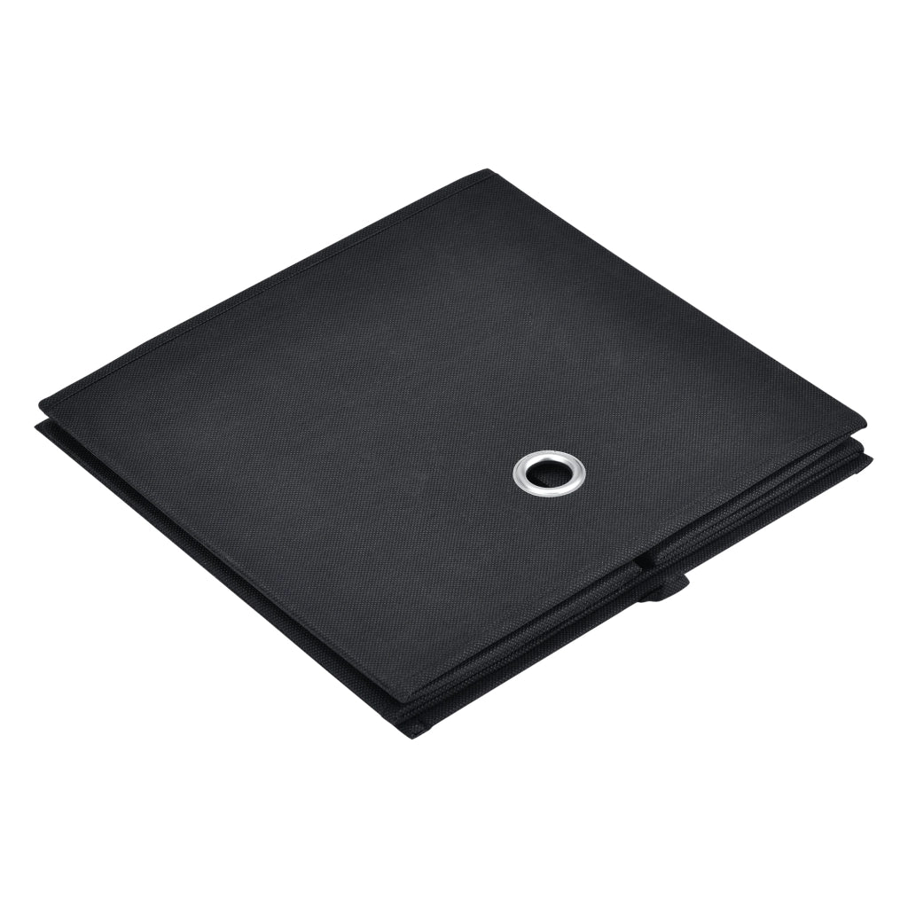 Set di 10 scatole portaoggetti in tessuto non tessuto 28 x 30 x 30 cm nero 03_0006547