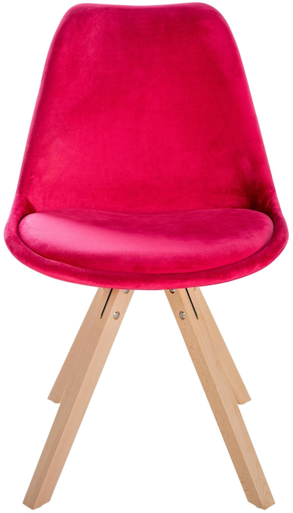Sedia Sofia Velvet rosso,natura (quadrato)