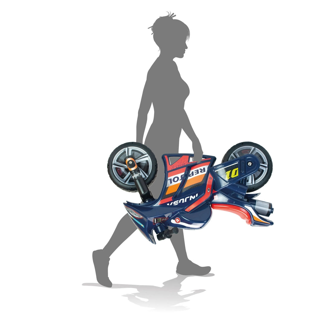 Moto Cavalcabile per Bambini Winner Repsol Stile Racing Senza Pedali Blu