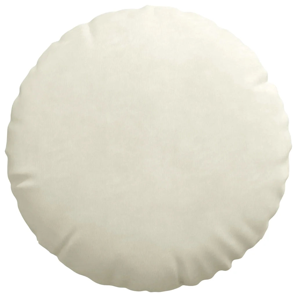 Cuscini per Seduta 2 pcs Crema Ø 40 x 13 cm Velluto
