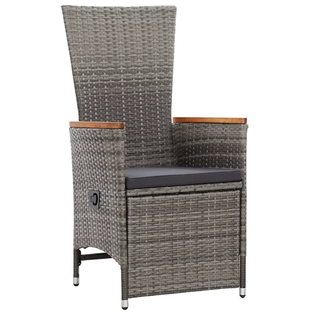 Set Divani da Giardino 3 pz | Set Salotto da Giardino con Cuscini in Polyrattan Grigio
