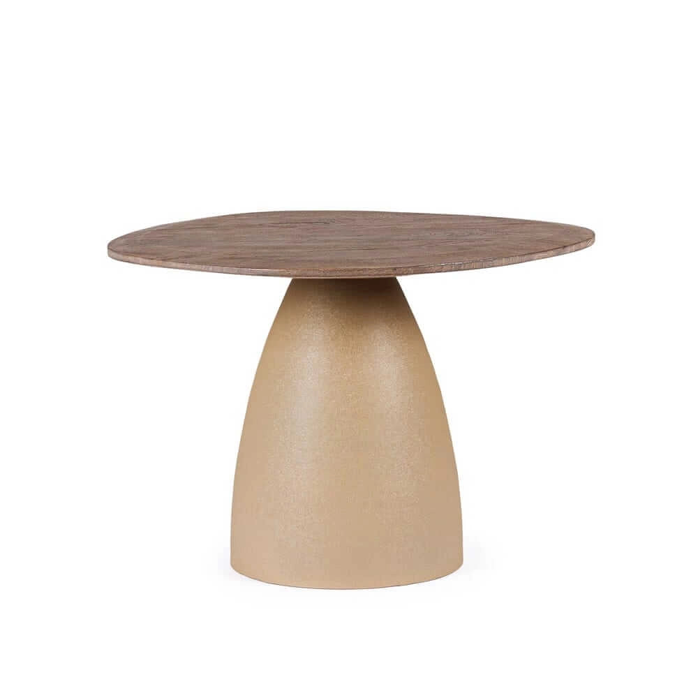 Tavolo Rotondo in Legno con Base Conica Nera 140 cm - FRANKLIN