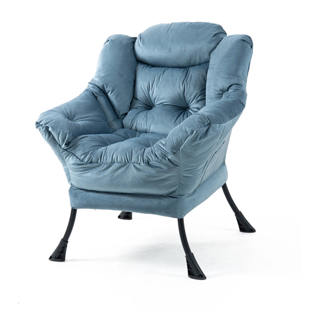 SEDIA Relax con struttura in metallo, azzurro chiaro