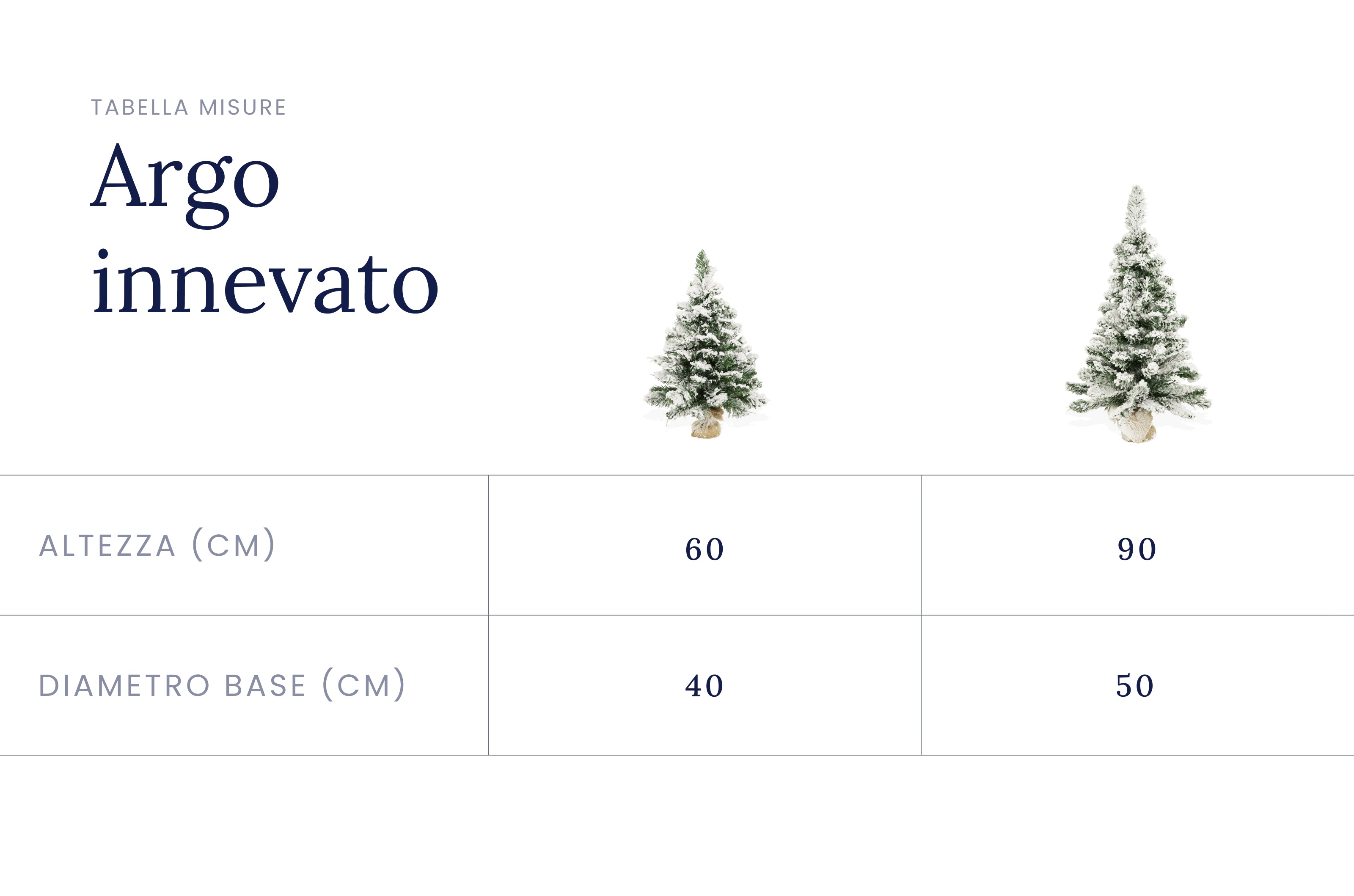 Albero di Natale Argo Innevato 60 cm