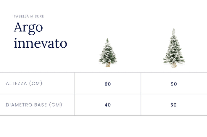 Albero di Natale Argo Innevato 60 cm