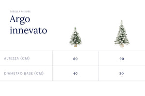 Albero di Natale Argo Innevato 90 cm