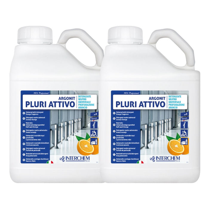 Argonit Pluriattivo 2 x 5 Litri, Sgrassante Universale Profumato | Interchem