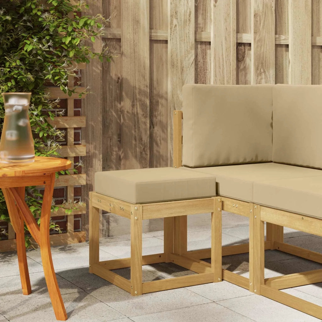 Sedia da giardino-Panca da esterno con cuscino Bianco 331762