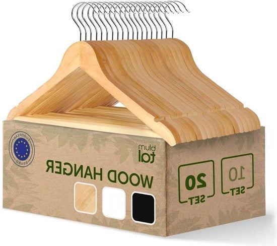 20 pezzi di asciugamani in legno naturale con trattamento antiscivolo - gruccia 360° rotativa con 2 fori di aggancio - maniglia di aggancio antiscivolo - asciugamani in legno naturali