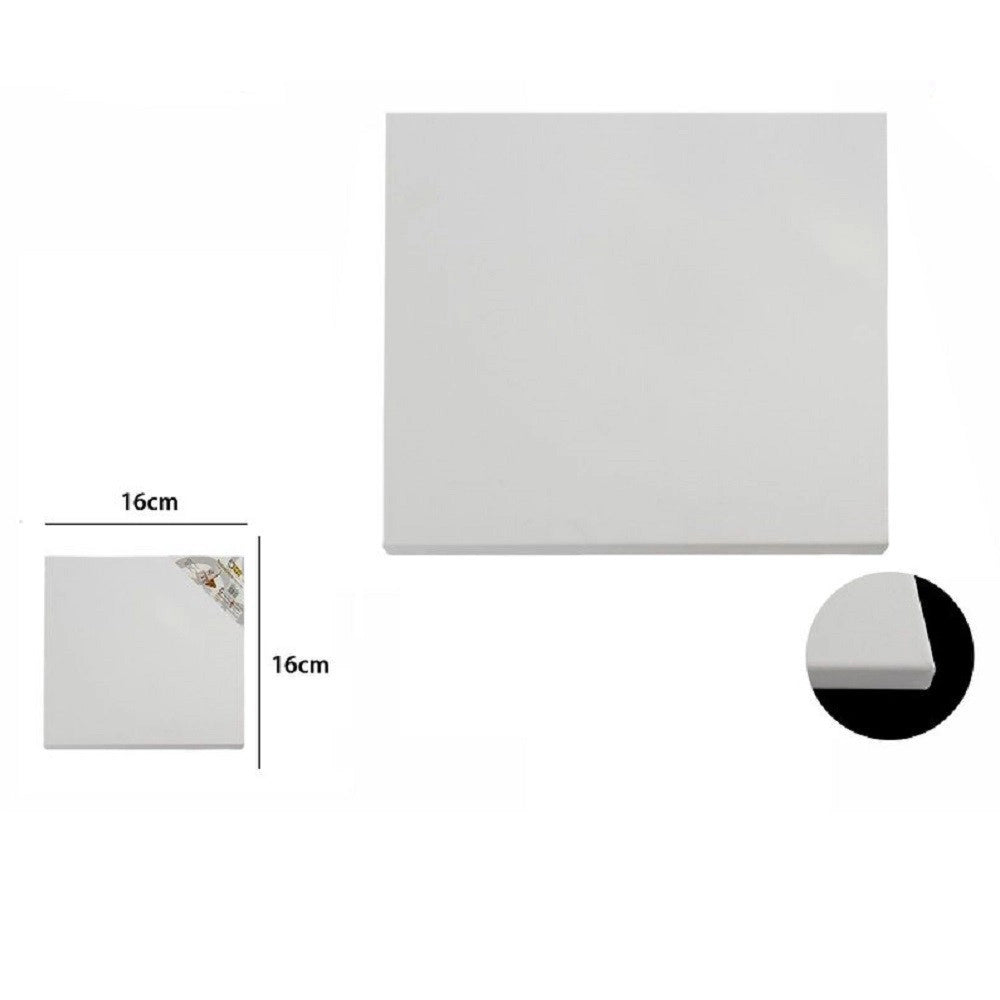 Trade Shop - Tela Telaio Per Pittura Bianco 16x16x1.5cm Quadrato Universale Artisti 53411a -
