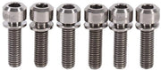 Manubri per bicicletta 6 pezzi - Lega di titanio TC4 - Resistente alla corrosione - Leggero - Design unico - M5 x 18 mm - Bottoni per ruote