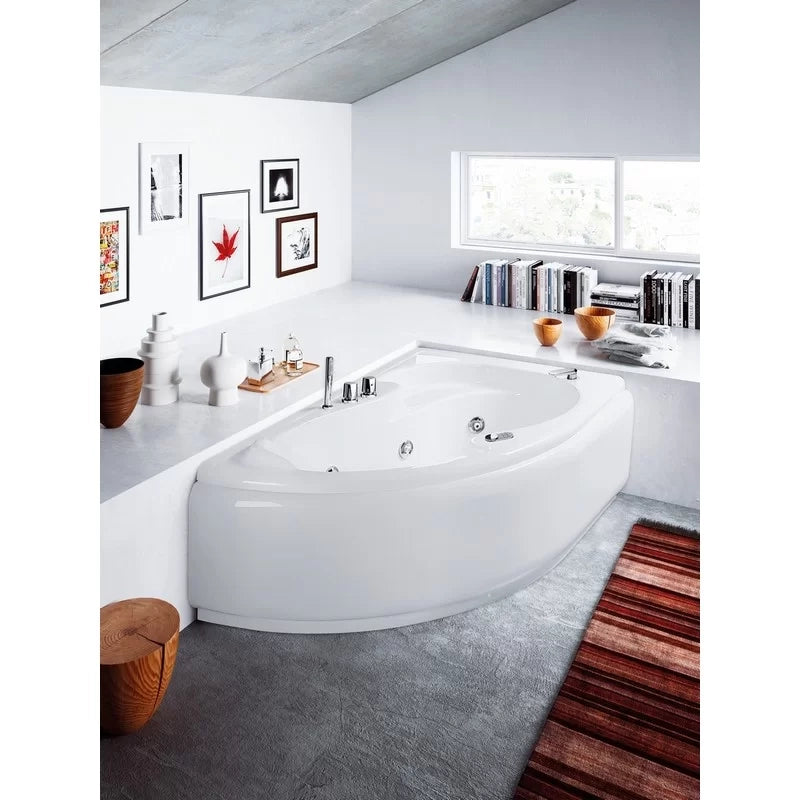 Vasca idromassaggio 150x100 sinistra angolare serie grazia con pannello