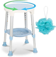 Sedile auto regolabile - Altezza regolabile - Con ripiano di conservazione - Blu - 31 x 31 x 42-54 cm