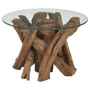 Tavolino da CaffÃ¨ in Legno di Teak Massello 60 cm
