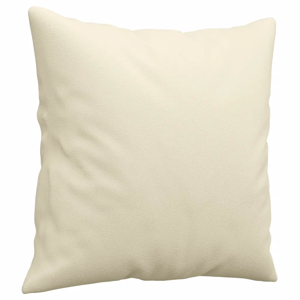 Divano a 2 Posti con Cuscini-Sofa 2 Posti con Cuscini Crema 140 cm in Similpelle 179418