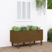 Fioriera Rialzata da Giardino Ambra 121x50x57 cm Massello Pino 825229