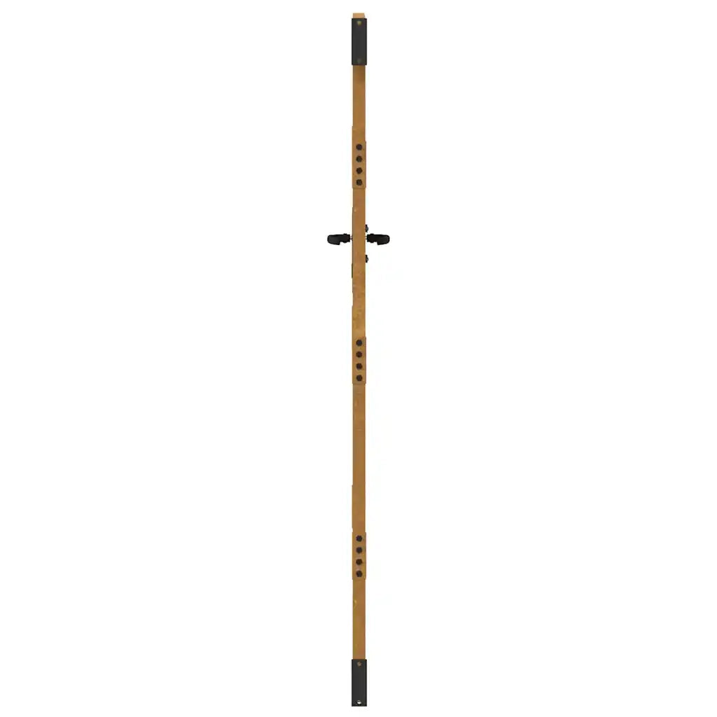Cancello da giardino 85x175 cm in acciaio Corten e design in bambù 153236