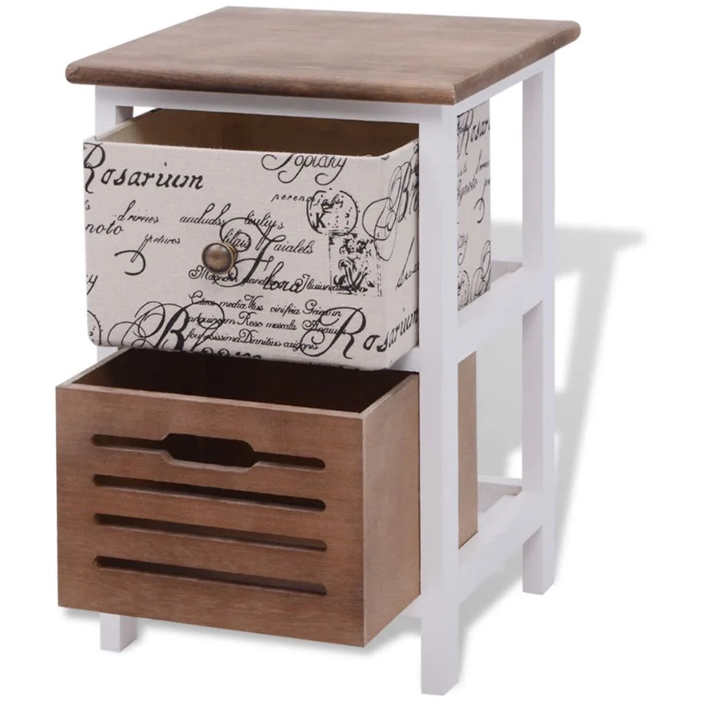 Set di 2 mobili per camera da letto in legno: comodino/comò/guardaroba/comò (1402046)