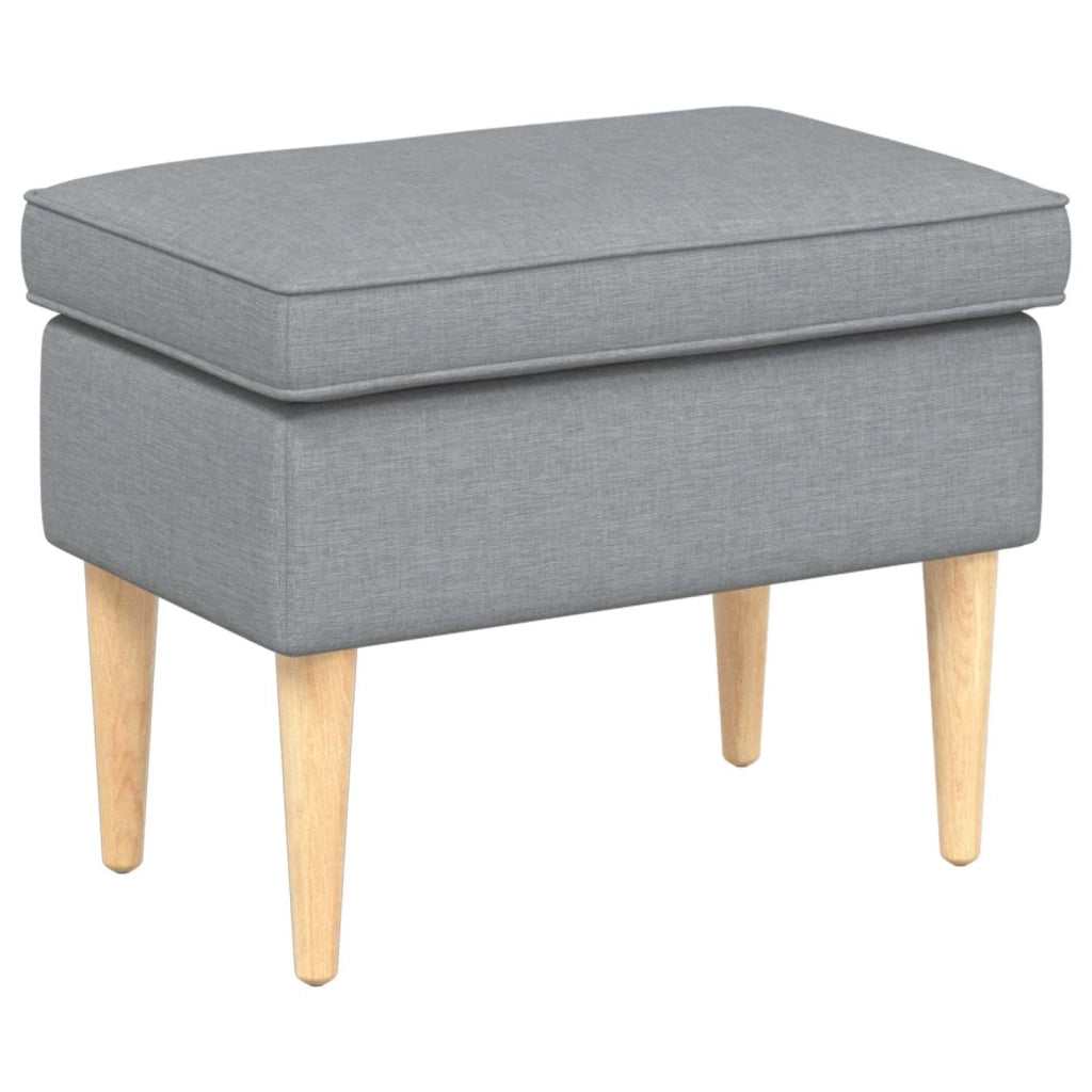 Poltrona con Ottomano 2 pz Grigio Chiaro Tessuto 3418852