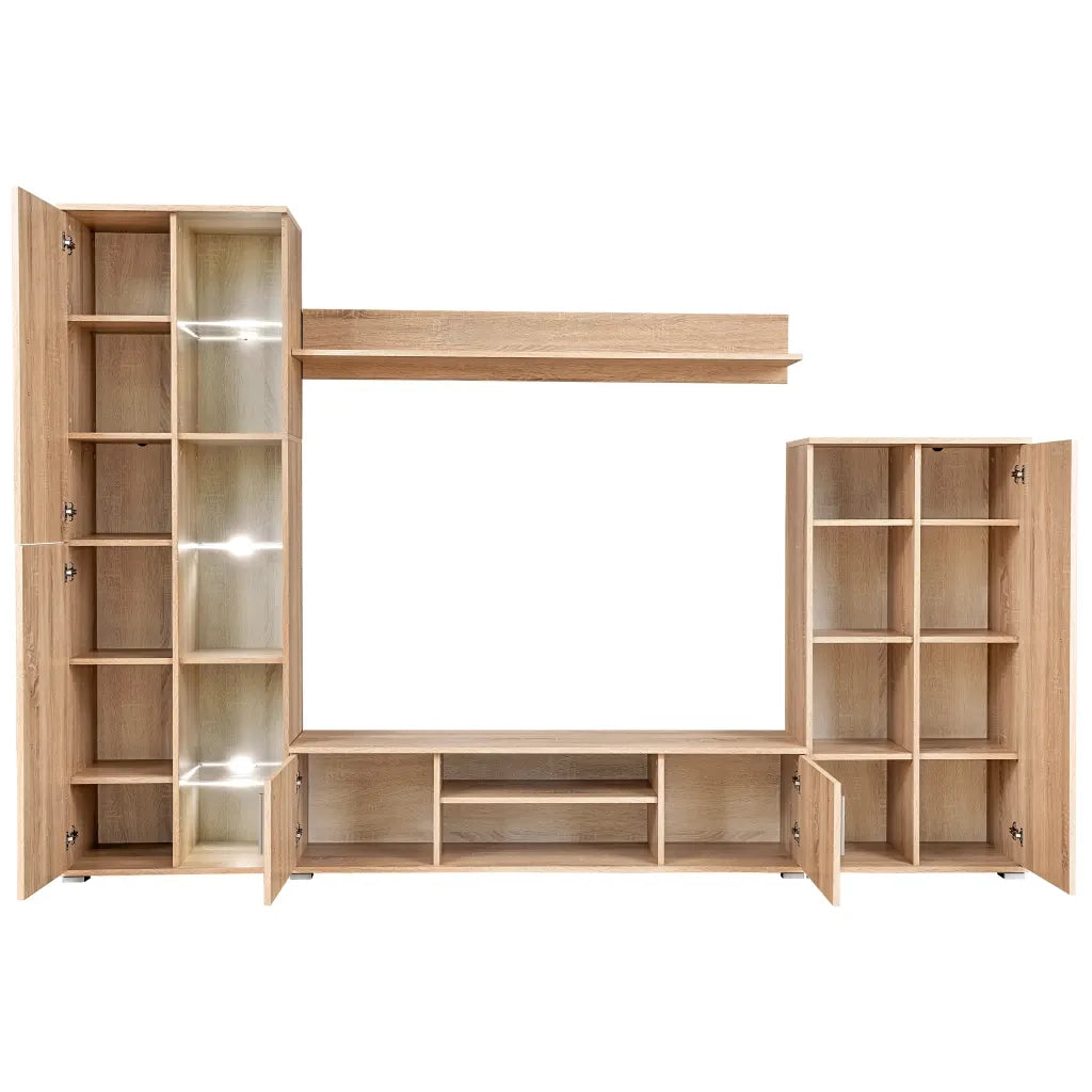 Parete Attrezzata Porta TV con Luci LED Rovere Sonoma cod mxl 13826