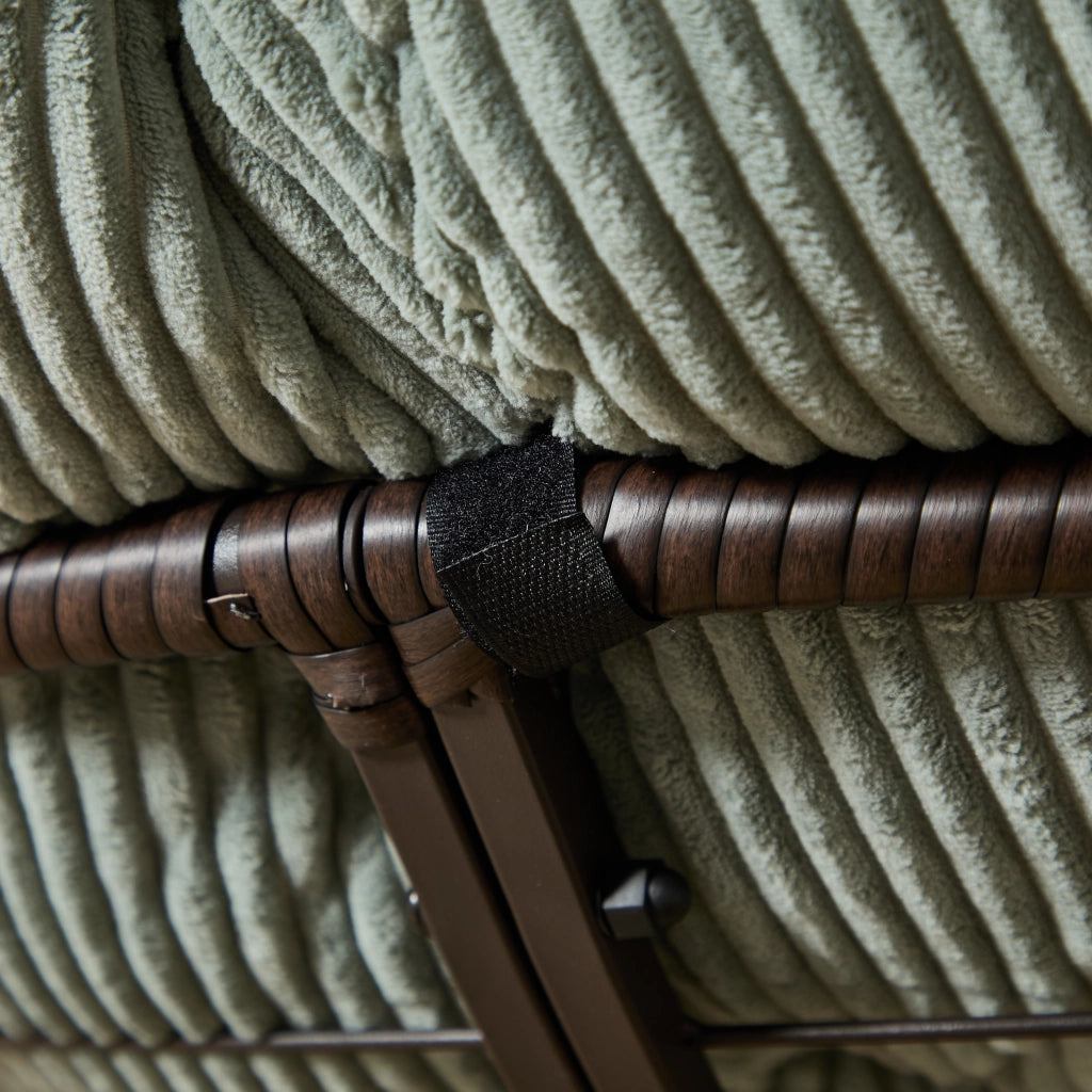 Comoda poltrona Papasan ergonomica in vimini, girevole a 360¡ã per interni ed esterni, con morbido cuscino spesso, ideale per soggiorno e camera da