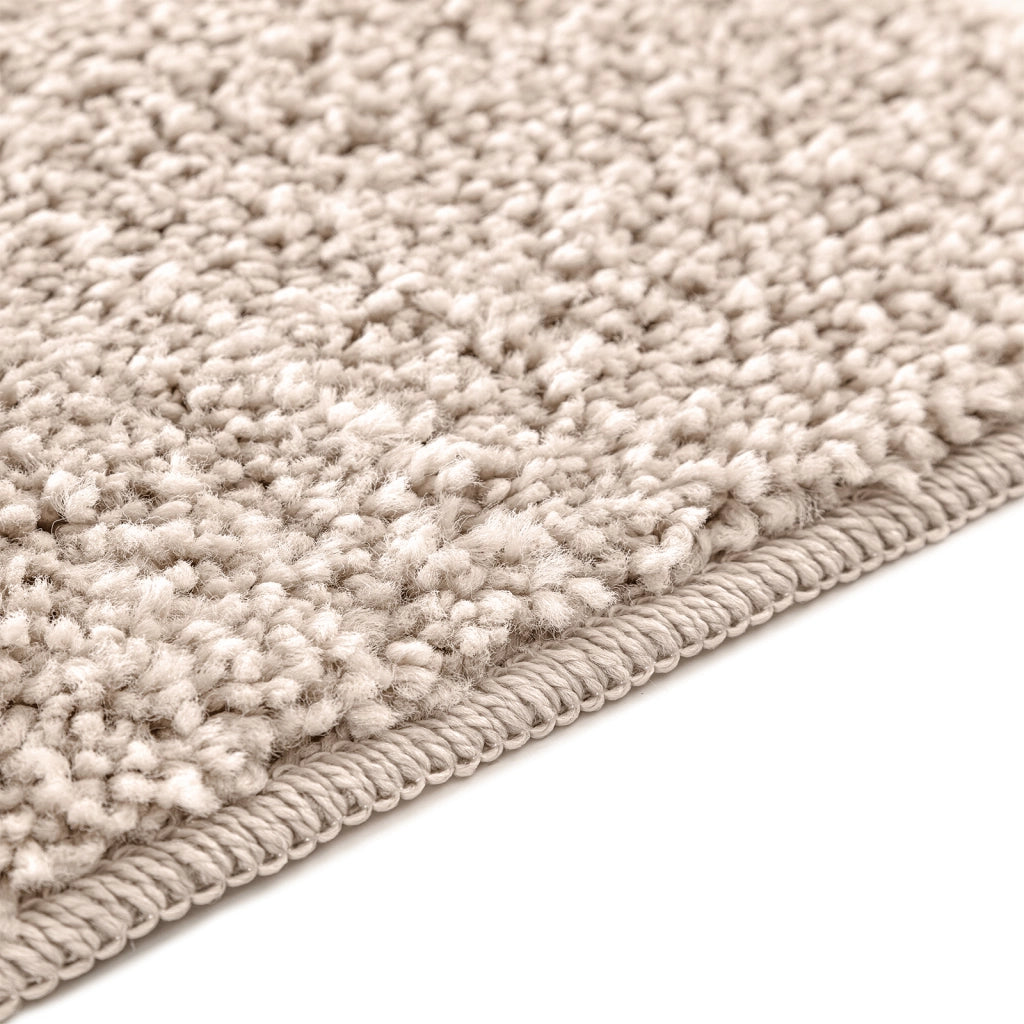 Tappetino da Bagno Rettangolare Panna 60x90 cm in Polipropilene Antiscivolo