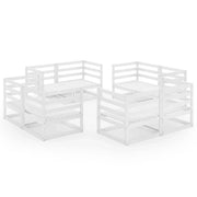 Set di mobili da giardino mobili da esterno 8 pezzi bianco legno di pino massiccio 02_0017788