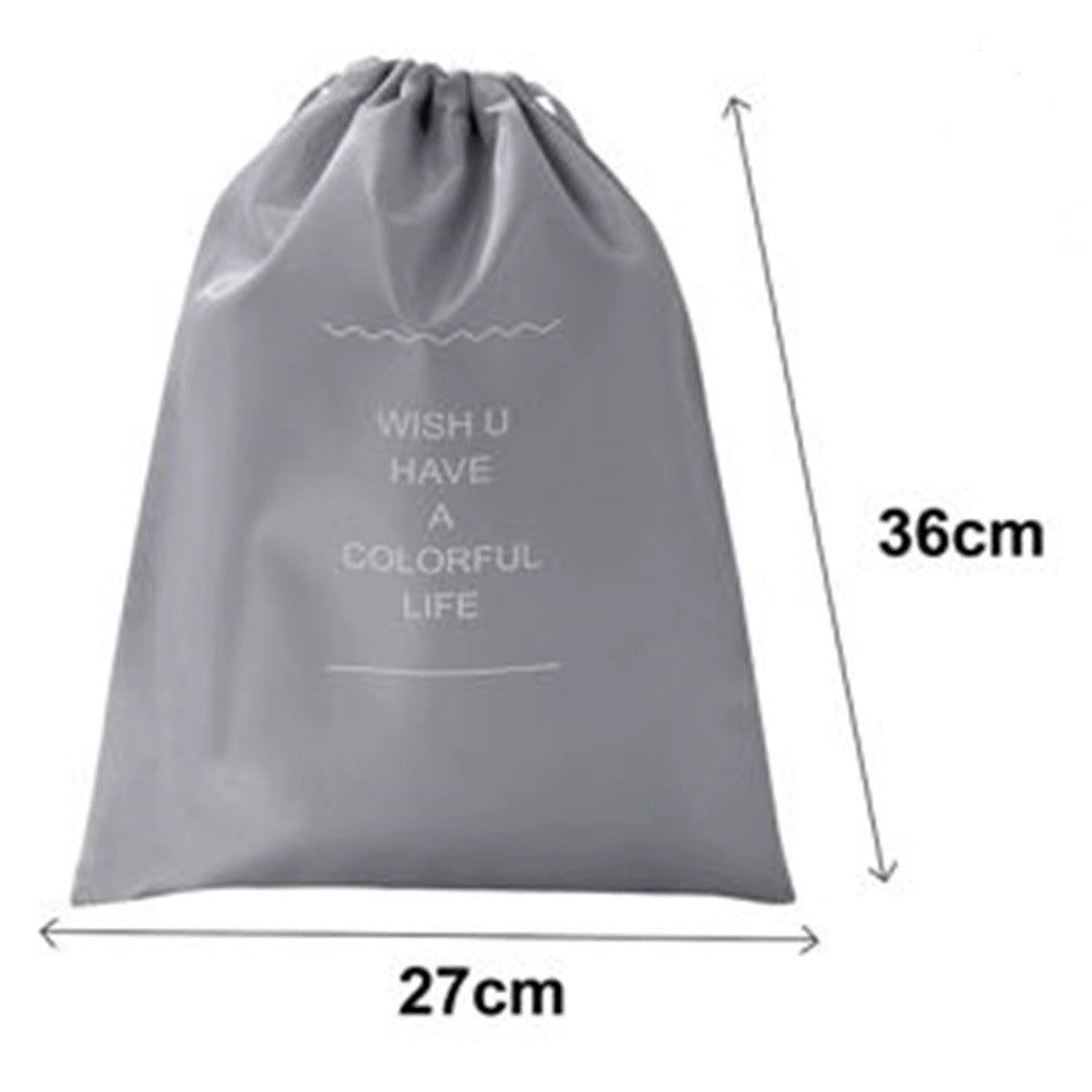 Trade Shop - Organizer Da Viaggio Organizza Valigia Bagagli Borsa Con Coulisse 36x27cm Grigia 87715 -
