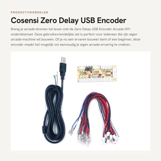 Set di accessori DIY per arcade - Encoder USB senza ritardo - Interfaccia USB - Adatto per un giocatore - Formato compatto