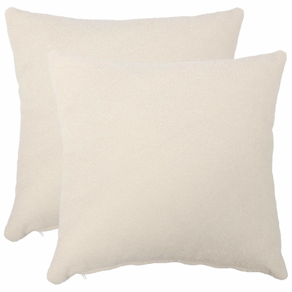 Federa 2 pcs HEERLEN Crema 40 x 40 cm Bouclé 908482