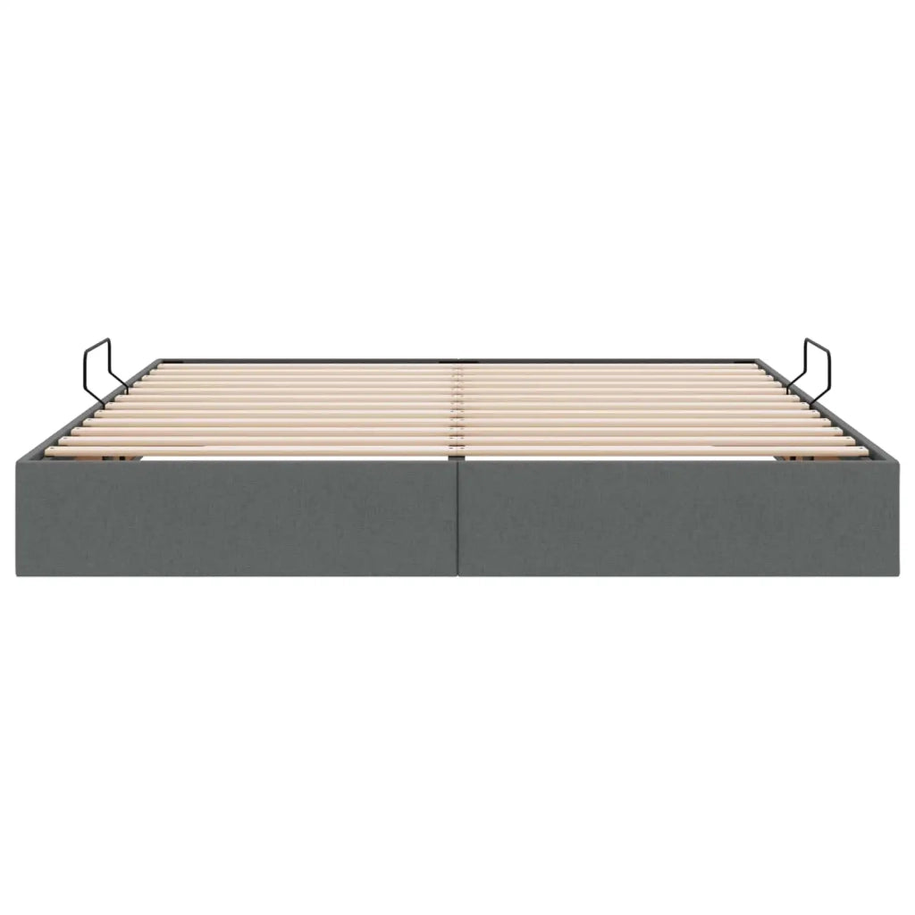 Letto ottomano Grigio scuro 160 x 200 cm Tessuto 3442833