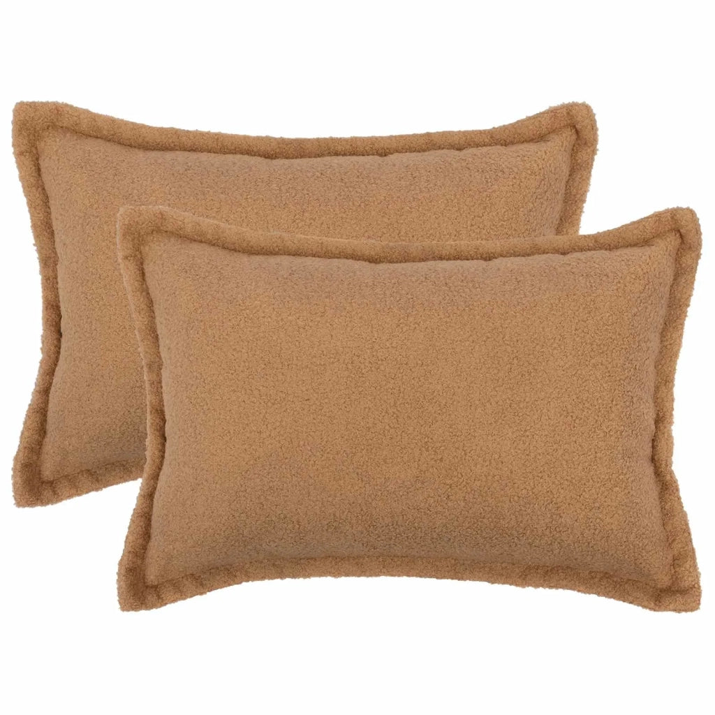 Federa 2 pcs HOUTEN Beige 50 x 75 cm Bouclé 919837