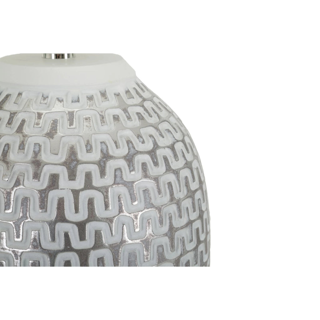 Lampada da Tavolo VKH160, Bianco, Poliresina, 35x35x65 cm